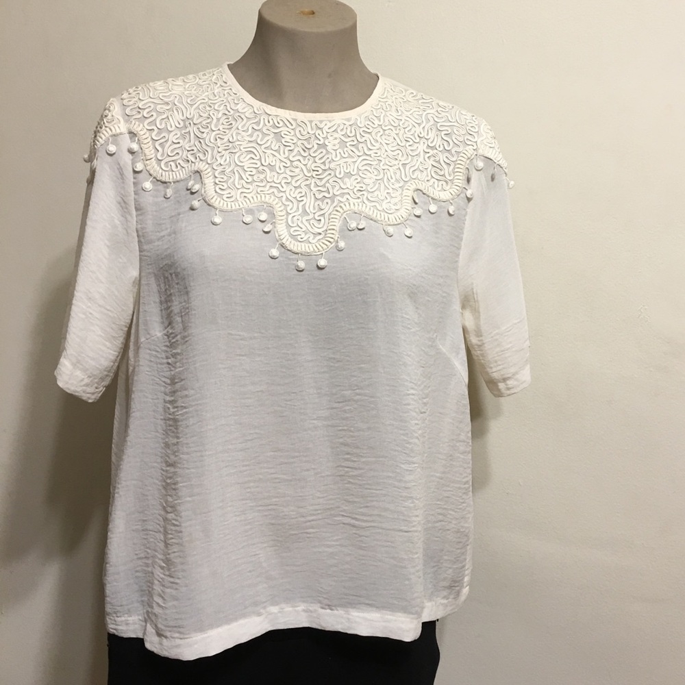 H&M cream shirt